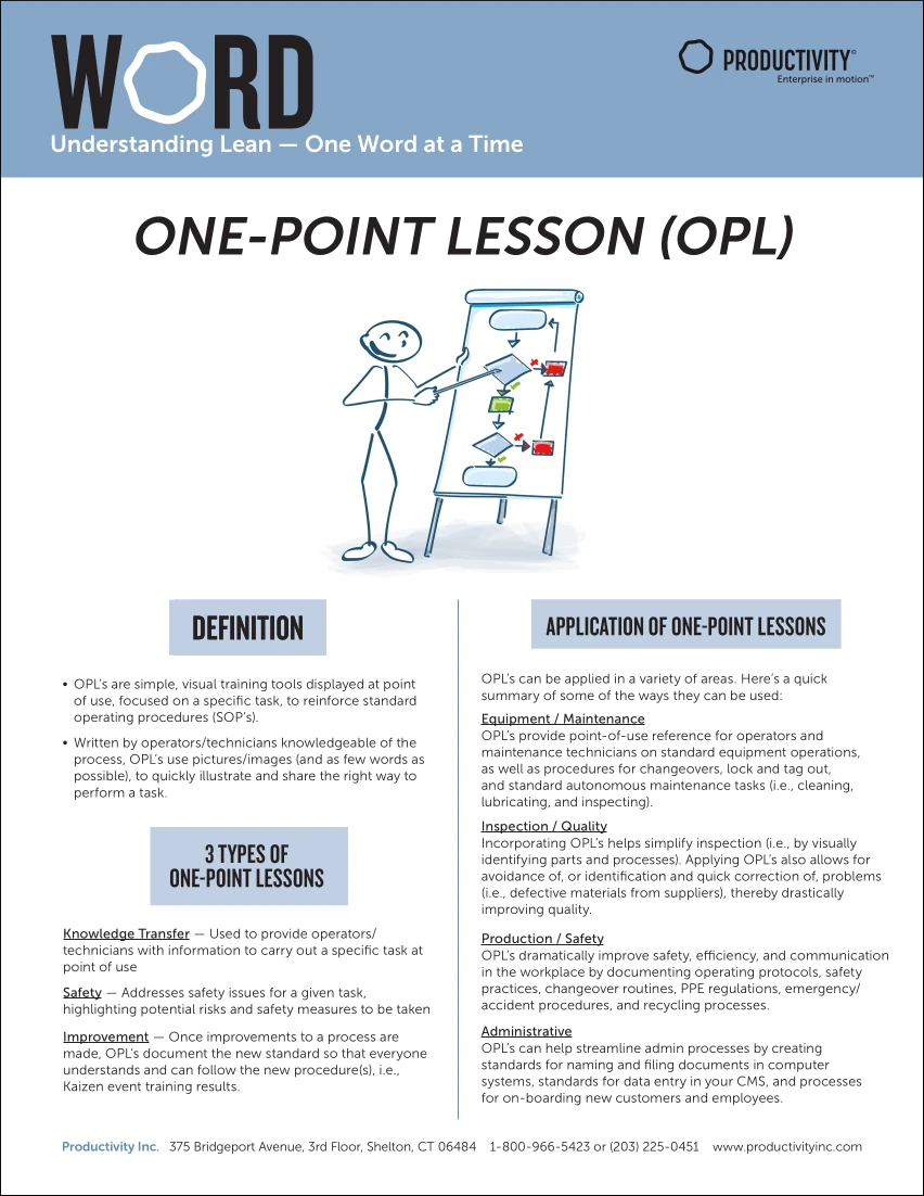 One-Point Lessons